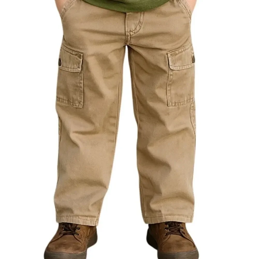 Gymboree Boys Size 4 Cargo Khaki Pants Straight Fit Cotton Casual